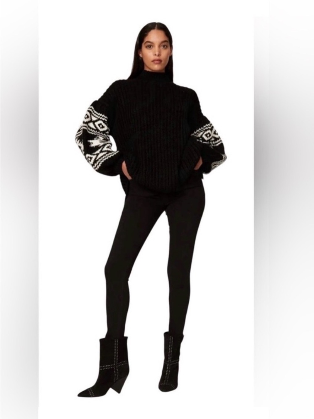 Sachin + Babi Black Statement Sweater – Size Small (Like New)